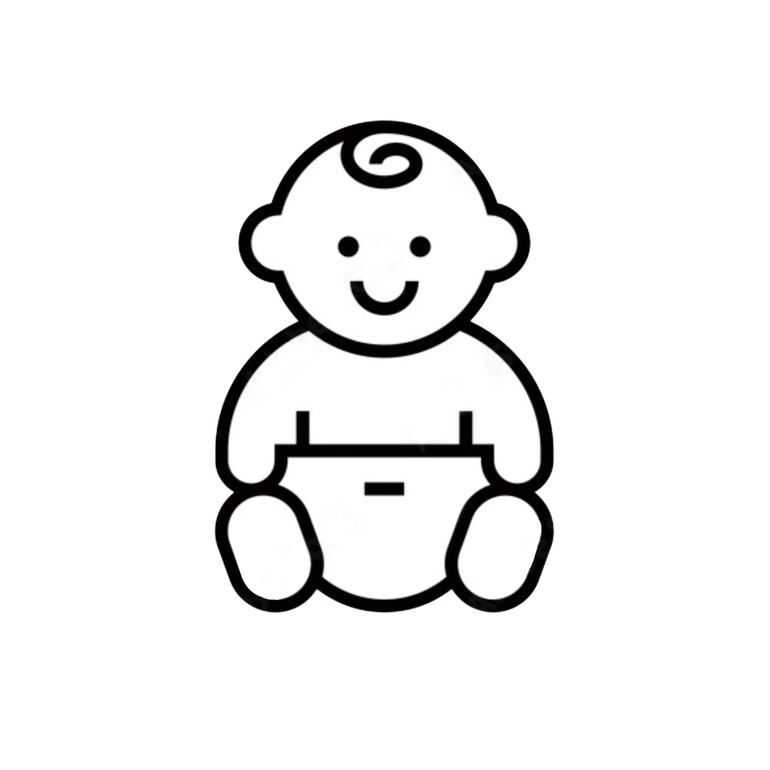 icon of a baby wearing diaper