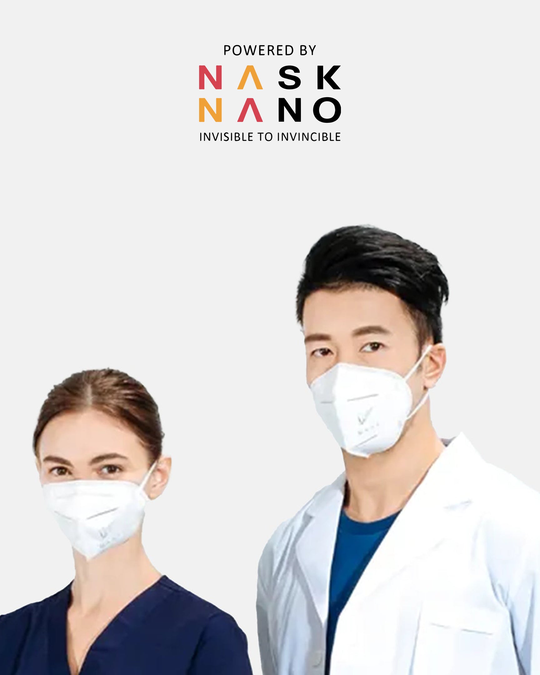 Nurse and doctor wearing Nask respirator