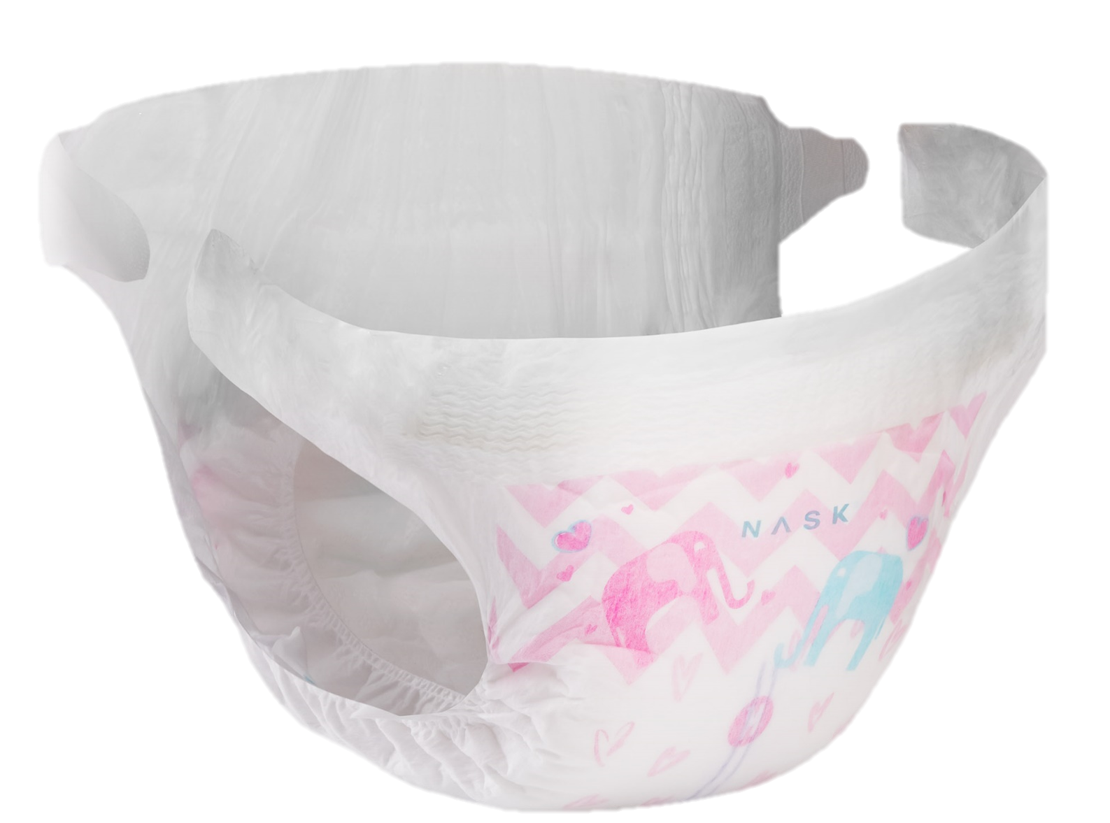 Baby diaper of medium size side view